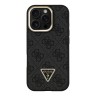 Guess для iPhone 16 Pro Max чехол PU 4G Triangle metal logo and Camera Stand Hard Black (MagSafe)
