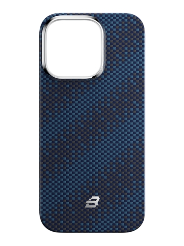 BlueO чехол для iPhone 16 Pro Kevlar Air Aramid fiber Blue (MagSafe)
