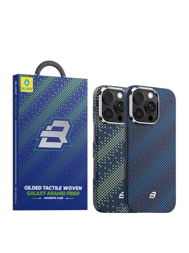 BlueO чехол для iPhone 16 Pro Kevlar Air Aramid fiber Blue (MagSafe)