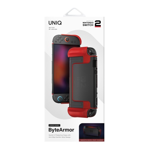 Uniq для Nintendo Switch 2 чехол ByteArmor cover Pixel Red