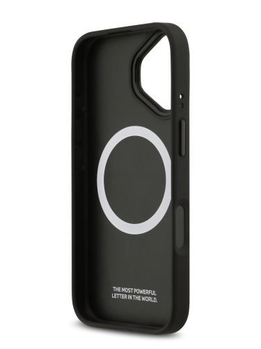 BMW для iPhone 17 чехол M-series PU Carbon/Smooth Metal logo Hard Black/Grey (MagSafe)