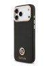 Guess для iPhone 17 Pro чехол PU Grained 4G Diamond metal logo Gold camera Hard Black (MagSafe)