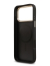Guess для iPhone 17 Pro чехол PU Grained 4G Diamond metal logo Gold camera Hard Black (MagSafe)