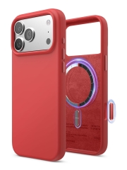 Elago для iPhone 17 Pro Max чехол Magnetic Silicone Red (MagSafe)
