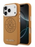 Karl Lagerfeld для iPhone 17 Pro чехол PU Perforated Round logo Metal camera Hard Brown (MagSafe)