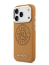 Karl Lagerfeld для iPhone 17 Pro чехол PU Perforated Round logo Metal camera Hard Brown (MagSafe)