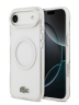 Lacoste для iPhone Air чехол ShockProof Lacquer Metal logo Hard Frosted Clear/White (MagSafe)