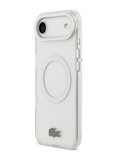 Lacoste для iPhone Air чехол ShockProof Lacquer Metal logo Hard Frosted Clear/White (MagSafe)