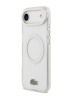 Lacoste для iPhone Air чехол ShockProof Lacquer Metal logo Hard Frosted Clear/White (MagSafe)