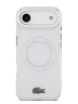 Lacoste для iPhone Air чехол ShockProof Lacquer Metal logo Hard Frosted Clear/White (MagSafe)