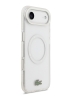Lacoste для iPhone Air чехол ShockProof Lacquer Metal logo Hard Frosted Clear/White (MagSafe)