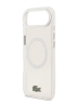 Lacoste для iPhone Air чехол ShockProof Lacquer Metal logo Hard Frosted Clear/White (MagSafe)