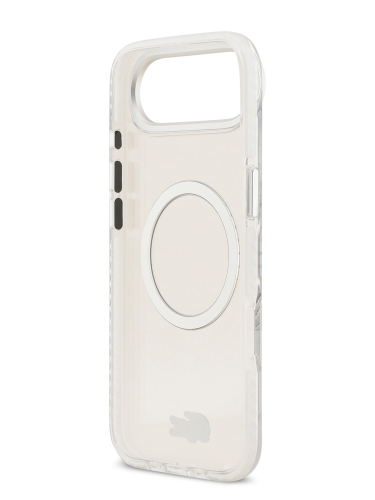 Lacoste для iPhone Air чехол ShockProof Lacquer Metal logo Hard Frosted Clear/White (MagSafe)