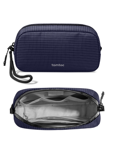 Tomtoc Travel сумка для аксессуаров Light-T12 Electronic Accessory Pouch S 1L Navy Blue