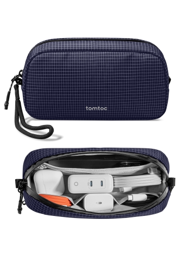 Tomtoc Travel сумка для аксессуаров Light-T12 Electronic Accessory Pouch S 1L Navy Blue