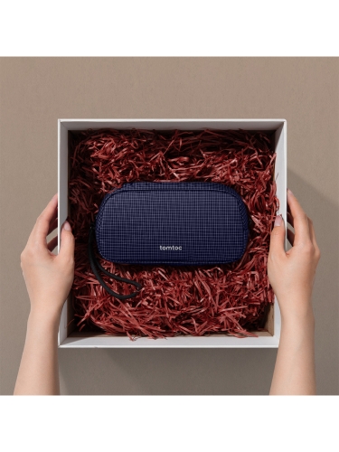 Tomtoc Travel сумка для аксессуаров Light-T12 Electronic Accessory Pouch S 1L Navy Blue