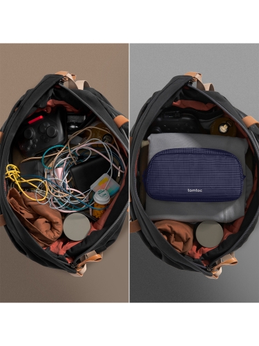 Tomtoc Travel сумка для аксессуаров Light-T12 Electronic Accessory Pouch S 1L Navy Blue