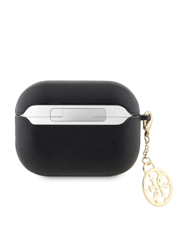 Guess для Airpods Pro 2 чехол PU Saffiano with Charm Black