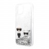 Lagerfeld Liquid glitter Karl & Choupette Hard для 13, серебристый KLHCP13MGKCS