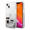 Lagerfeld Liquid glitter Karl & Choupette Hard для 13, серебристый KLHCP13MGKCS