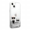 Lagerfeld Liquid glitter Karl & Choupette Hard для 13, серебристый KLHCP13MGKCS