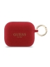 Guess для Airpods Pro 3  чехол Silicone with ring Glitter/Fuchsia