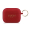 Guess для Airpods Pro 3  чехол Silicone with ring Glitter/Fuchsia