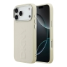DKNY для iPhone 17 Pro Max чехол PU Large Embossed Vertical logo Metal camera Hard White