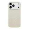 DKNY для iPhone 17 Pro Max чехол PU Large Embossed Vertical logo Metal camera Hard White