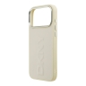 DKNY для iPhone 17 Pro Max чехол PU Large Embossed Vertical logo Metal camera Hard White
