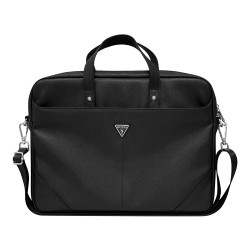 Сумка Guess Saffiano Bag with Triangle metal logo для ноутбуков 15-16 дюймов, черная