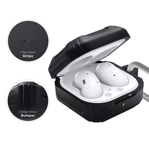 Чехол Elago Armor TPU Hang case для Galaxy Buds 2/Live/Pro/FE, черный