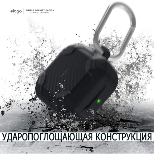 Чехол Elago Armor TPU Hang case для Galaxy Buds 2/Live/Pro/FE, черный