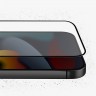 Матовое стекло Uniq OPTIX Matte для iPhone 14 | 13 | 13 Pro, черная рамка (+installer)