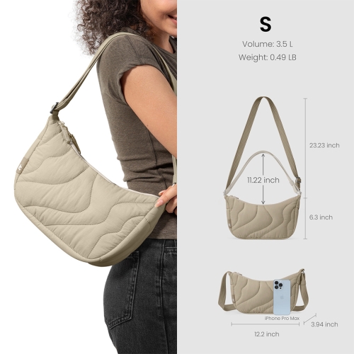 Tomtoc Travel сумка для  аксессуаров Terra-T34 Puffy Light Crossbody Bag 3.5L Natural Sand