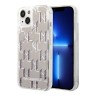 Чехол Lagerfeld Liquid glitter Monogram Hard для iPhone 14, серебристый