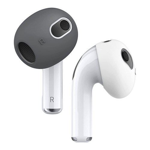 Накладки Elago Secure Fit для AirPods 3 (2021), серый/белый (2 пары)