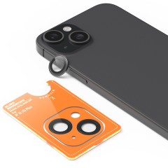 BlueO стекло для iPhone 15/15 Plus, Camera lens Armor metal 2 шт. Black (+installer)