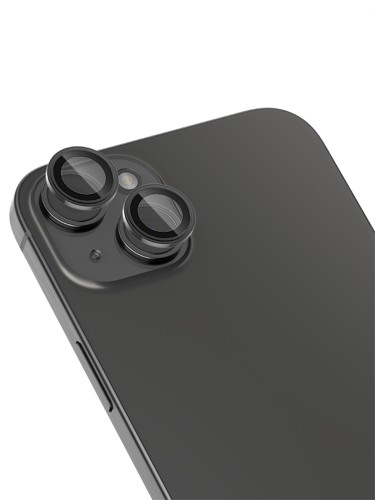 BlueO стекло для iPhone 15/15 Plus, Camera lens Armor metal 2 шт. Black (+installer)