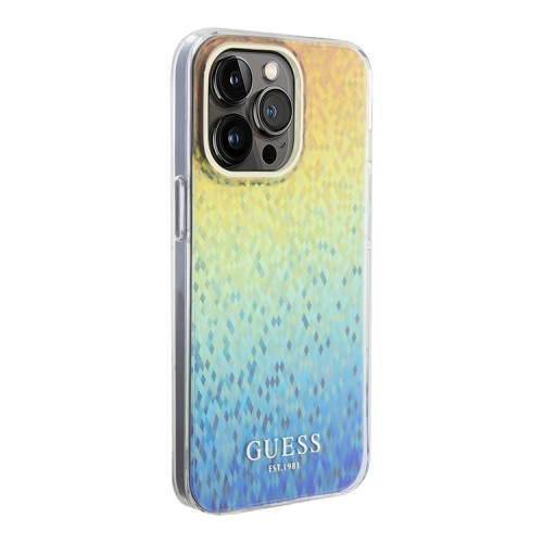 Guess для iPhone 15 Pro чехол PC/TPU Faceted Mirror Disco Hard Iridescent