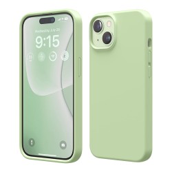 Elago для iPhone 15 Plus чехол Soft silicone (Liquid) Pastel Green