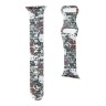 Hello Kitty для Apple Watch 42-41-40 mm ремешок Liquid silicone Graffiti Tags Beige