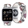 Hello Kitty для Apple Watch 42-41-40 mm ремешок Liquid silicone Graffiti Tags Beige