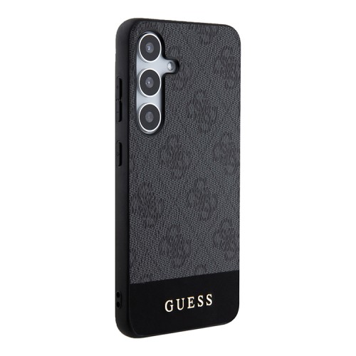 Guess для Galaxy S24+ чехол PU 4G Bottom stripe Metal logo Hard Grey