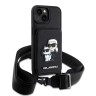 Karl Lagerfeld для iPhone 15 чехол Crossbody cardslot PU Saffiano NFT Karl&Choupette Hard Black