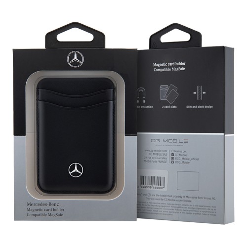 Mercedes магнитный бумажник Wallet MagSafe Cardslot Leather Black