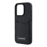 Karl Lagerfeld для iPhone 15 Pro чехол Cardslot PU Monogram/Grained Pocket Hard Black