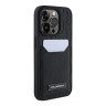 Karl Lagerfeld для iPhone 15 Pro чехол Cardslot PU Monogram/Grained Pocket Hard Black