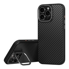 Uniq для iPhone 16 Pro Max чехол KEVA Max Kevlar with Camera stand Black (MagSafe)