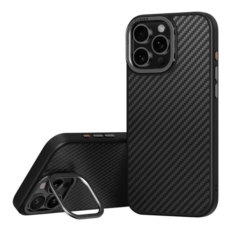 Uniq для iPhone 16 Pro Max чехол KEVA Max Kevlar with Camera stand Black (MagSafe)